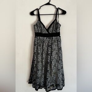 Candies Black and Silver Lace Dress L
